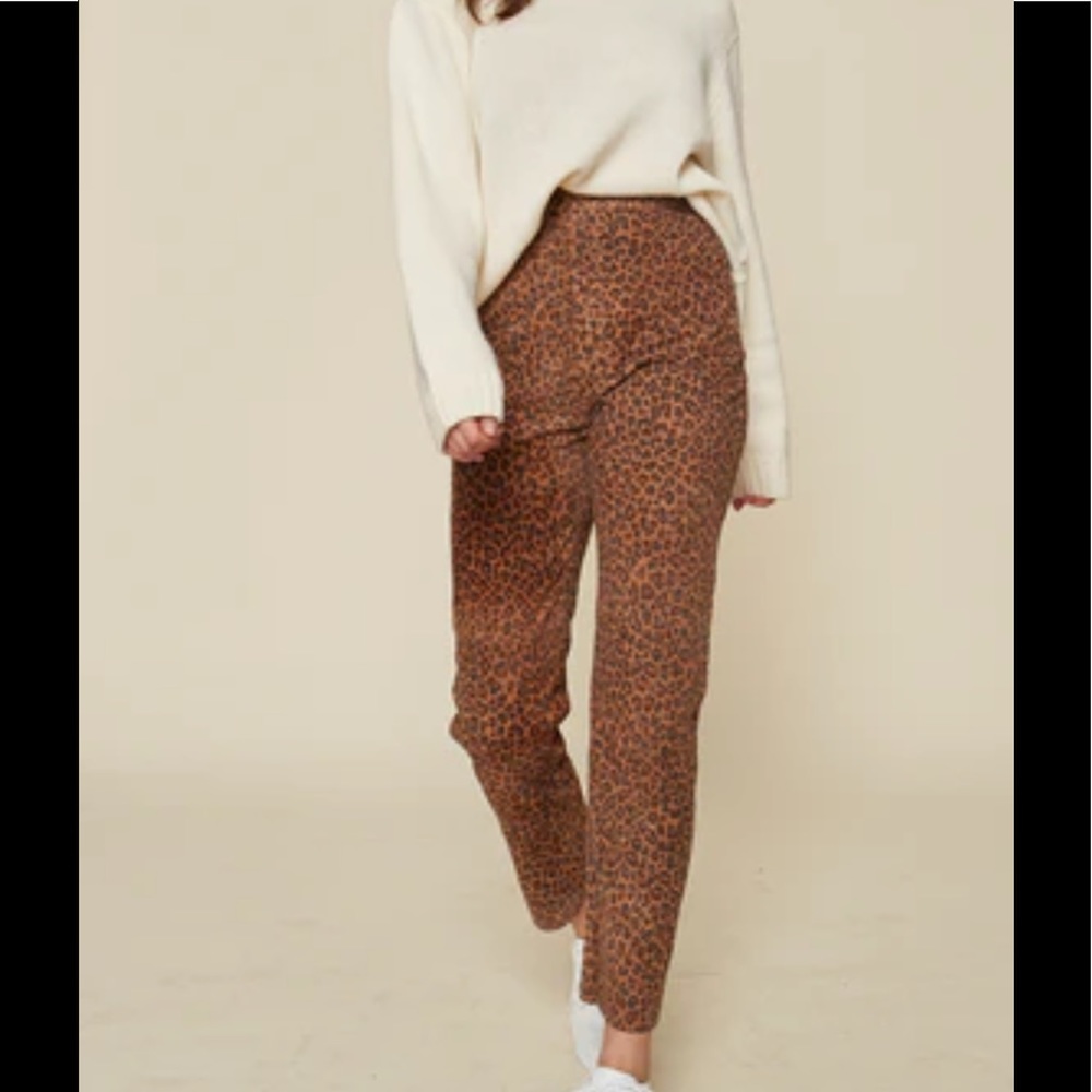 LPA Leopard Leather Pants Small - Picture 1 of 10